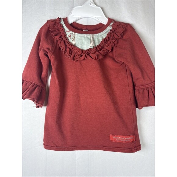 Long Sleeve Shirt And Matching Skirt Bird Print Size 12 M Preowned - Picture 9 of 16